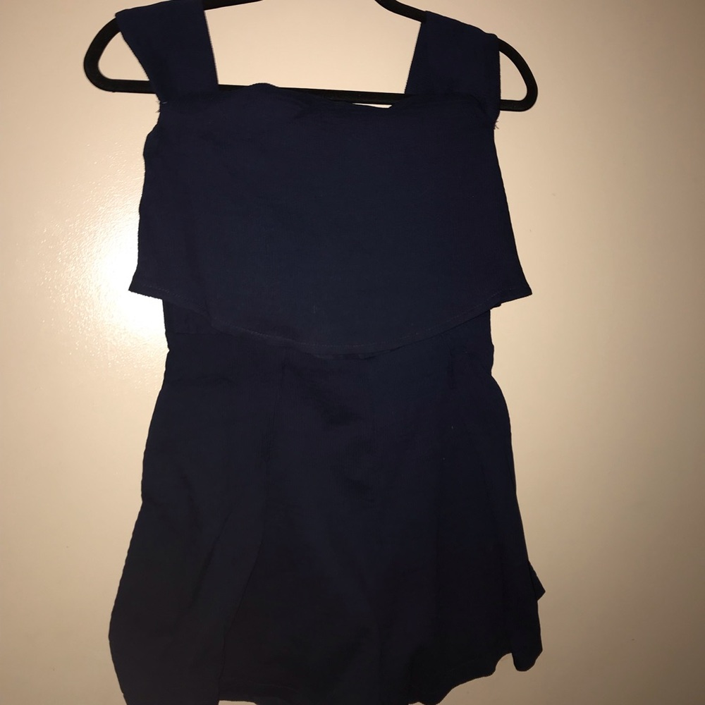 Navy blue romper off shoulder